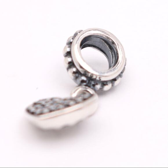 Authentic PANDORA Pave Heart Dangle with Clear CZ - 791023CZ - Picture 7 of 12
